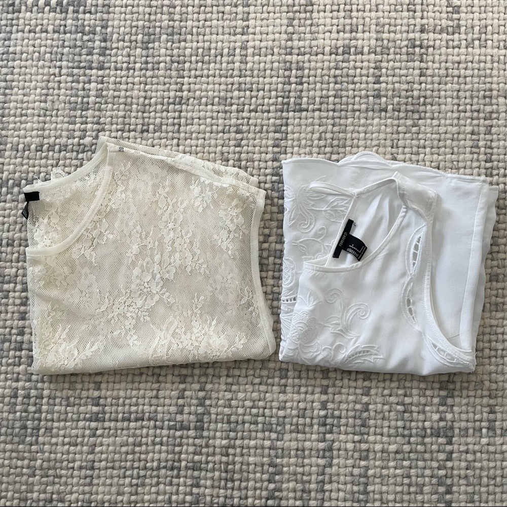 Forever21 two like new lacey coverup tops (both S)